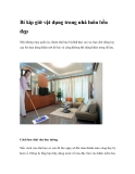 Bí kíp giữ vật dụng trong nhà luôn bền đẹp