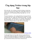 Ứng dụng Twitter trong lớp học