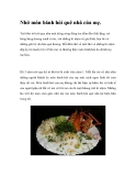 Nhớ món bánh hỏi quê nhà của mẹ