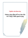 Nghiên cứu khoa học " Nhóm cộng đồng hỗ trợ bảo tồn với Vùng Chim quan trọng "