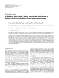 Báo cáo hóa học: "Research Article A Modiﬁed Run-Length Coding towards the Realization of a RRO-NRDPWT-Based ECG Data Compression System"