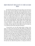 BIỆN PHÁP KỸ THUẬT XỬ LÝ CHÈ SAU KHI ĐỐN