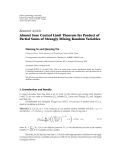 Báo cáo hóa học: " Research Article Almost Sure Central Limit Theorem for Product of Partial Sums of Strongly Mixing Random Variables"