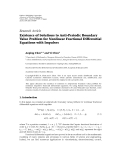 Báo cáo hóa học: "  Research Article Existence of Solutions to Anti-Periodic Boundary Value Problem for Nonlinear Fractional "