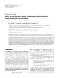 Báo cáo hóa học: "  Research Article Noisy Sparse Recovery Based on Parameterized Quadratic Programming by Thresholding Jun Zhang,1, 2 Yuanqing Li,1 Zhuliang Yu,1 and "