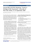 Báo cáo hóa học: "  Second REP-LECOTOX Workshop “Trends in Ecological Risk Assessment”, University of Novi Sad, Serbia, 21-23 September 2009"