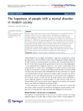 Báo cáo hóa học: "  The happiness of people with a mental disorder in modern society"