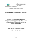 Báo cáo giai đoạn: Improving traditional integrated farming systems (VAC) – a new livelihood option for poor farmers in the coastal communities (MS8)