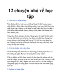 12 chuyện nhỏ về học tập