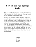 8 lợi ích của việc học trực tuyến