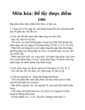 Môn hóa: Để lấy được điểm cao
