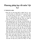 Phương pháp học tốt môn Vật Lý