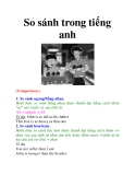 So sánh trong tiếng anh