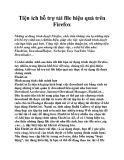 Tiện ích hỗ trợ tải file hiệu quả trên Firefox