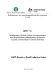 Development of clam culture for improvement and diversification of livelihoods of the poor coastal communities in Central Vietnam - MS7 "