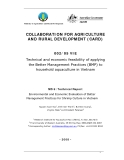 Collaboration for Agriculture & Rural Development: Technical and economic feasibility of applying the Better Management Practices (BMP) to household aquaculture in Vietnam - MS 8 "