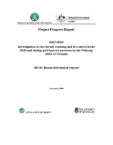 Project Progress Report: " Investigation of rice kernel cracking and its control in the field and during post-harvest processes in the Mekong Delta of Vietnam - MS10 "