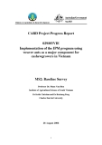 Card Project Progress Report: Implementation of the IPM program using weaver ants as a major component for cashew growers in Vietnam " MS2