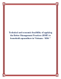 Technical and economic feasibility of applying the Better Management Practices (BMP) to household aquaculture in Vietnam - MS6 "