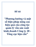 Đề tài: Lợi nhuận và các giải pháp nâng cao lợi nhuận ở công ty xuất nhập khẩu tạp phẩm TOCONTAP