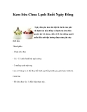 Kem Sữa Chua Lạnh Buốt Ngày Đông