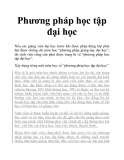 Phương pháp học tập đại học