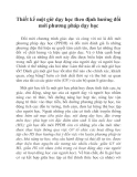 Thiết kế một giờ dạy học theo định hướng đổi mới phương pháp dạy học