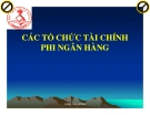 Chương 9- TỔ CHỨC TÀI CHÍNH PHI NGÂN HÀNG [Tiền tệ ngân hàng]