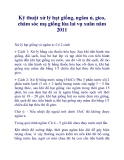 Kỹ thuật xử lý hạt giống, ngâm ủ, gieo, chăm sóc mạ giống lúa lai vụ xuân năm 2011