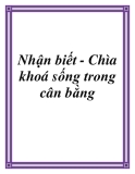 Nhận biết - Chìa khoá sống trong cân bằng