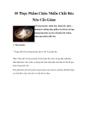 10 Thực Phẩm Chứa Nhiều Chất Béo Nên Cắt Giảm 