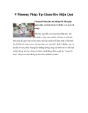 9 Phương Pháp Tự Giảm Béo Hiệu Quả 