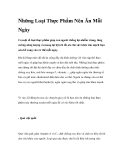 Những Loại Thực Phẩm Nên Ăn Mỗi Ngày 