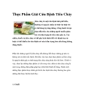 Thực Phẩm Giải Cứu Bệnh Tiêu Chảy