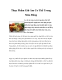 Thực Phẩm Giữ Ấm Cơ Thể Trong Mùa Đông