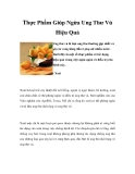 Thực Phẩm Giúp Ngừa Ung Thư Vú Hiệu Quả 