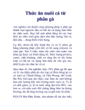 Thức ăn nuôi cá từ phân gà
