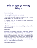 Điều trị bệnh gà rù bằng Đông y