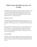 Thêm 9 mẹo tìm kiếm cực hay với Google