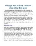 Vài mẹo lướt web an toàn nơi công cộng đơn giản