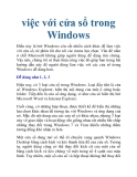 việc với cửa sổ trong Windows