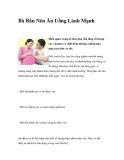Bà Bầu Nên Ăn Uống Lành Mạnh