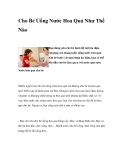 Cho Bé Uống Nước Hoa Quả Như Thế Nào