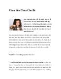 Chọn Sữa Chua Cho Bé