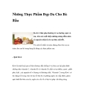 Những Thực Phẩm Đẹp Da Cho Bà Bầu