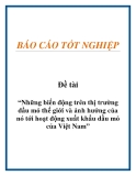 Đề án tốt nghiệp: Những biến động trên thị trường dầu mỏ thế giới và ảnh hưởng của nó tới hoạt động xuất khẩu dầu mỏ của Việt Nam