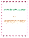 Đề tài: Vận dụng phương pháp dãy số thời gian để phân tích sự biến động của kim ngạch xuất khẩu dệt may thời ki 1996_2003 và dự báo năm 2004.