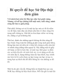 Bí quyết để học Sử Địa thật đơn giản