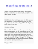 Bí quyết học Sử cho lớp 12