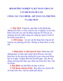 BỒI DƯỠNG NGHIỆP VỤ KẾ TOÁN CHO CÁC CÁN BỘ ĐANG ĐI LÀM CÔNG TÁC TÀI CHÍNH – KẾ TOÁN XÃ, PHƯỜNG VÀ THỊ TRẤN